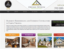 Tablet Screenshot of dreamdesignconstruction.com